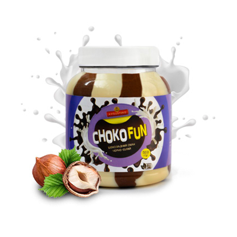 Крем СHOKOFUN чорно-білий з шоколадним смаком, 500г